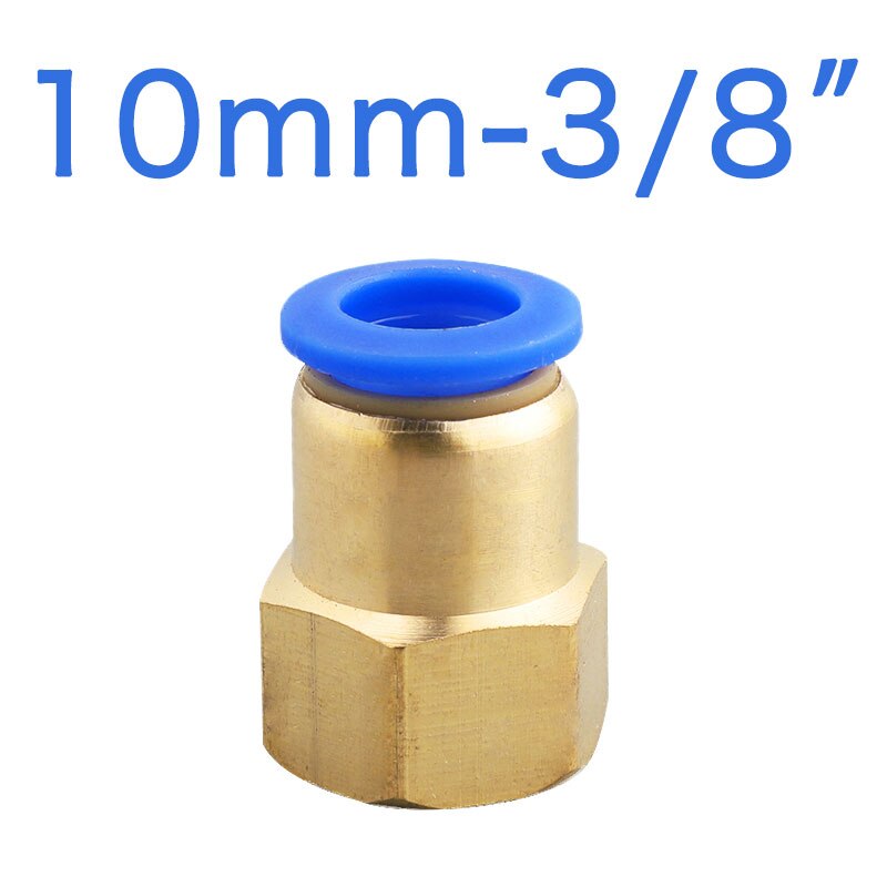 Slang 4mm 6mm 8mm 10mm 12mm pneumatiska kopplingar 1/8 '' 1/4 '' 3/8 '' 1/2 '' invändig tryckgänga för anslutning av luftrör: Pcf 10-03