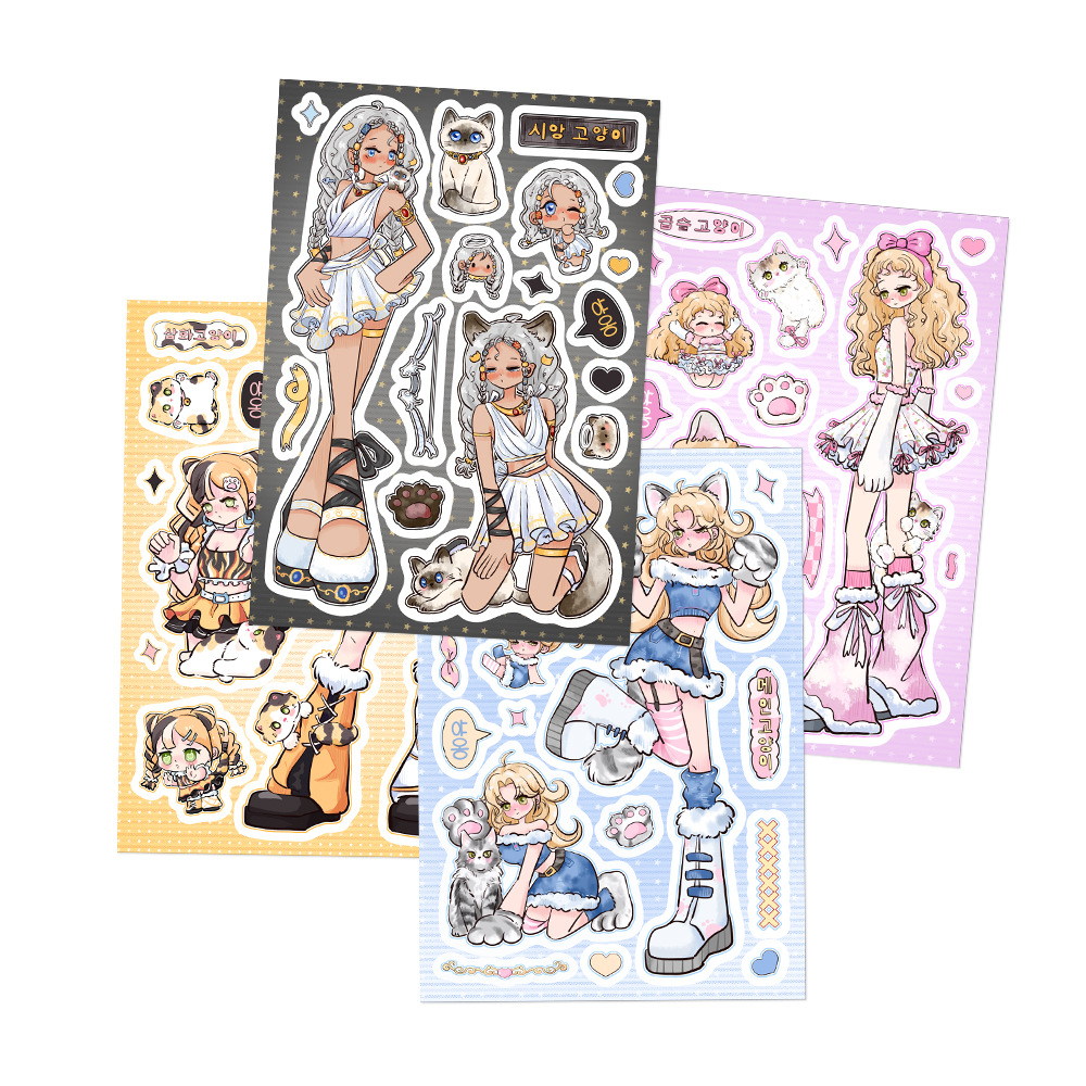 8 sztuki/zestaw oryginalnych naklejek z dziewczynami z anime, kawaii, pikantne naklejki diy, koreańskie naklejki dekoracyjne do scrapbookingu, kalendarza, pamiętnika.