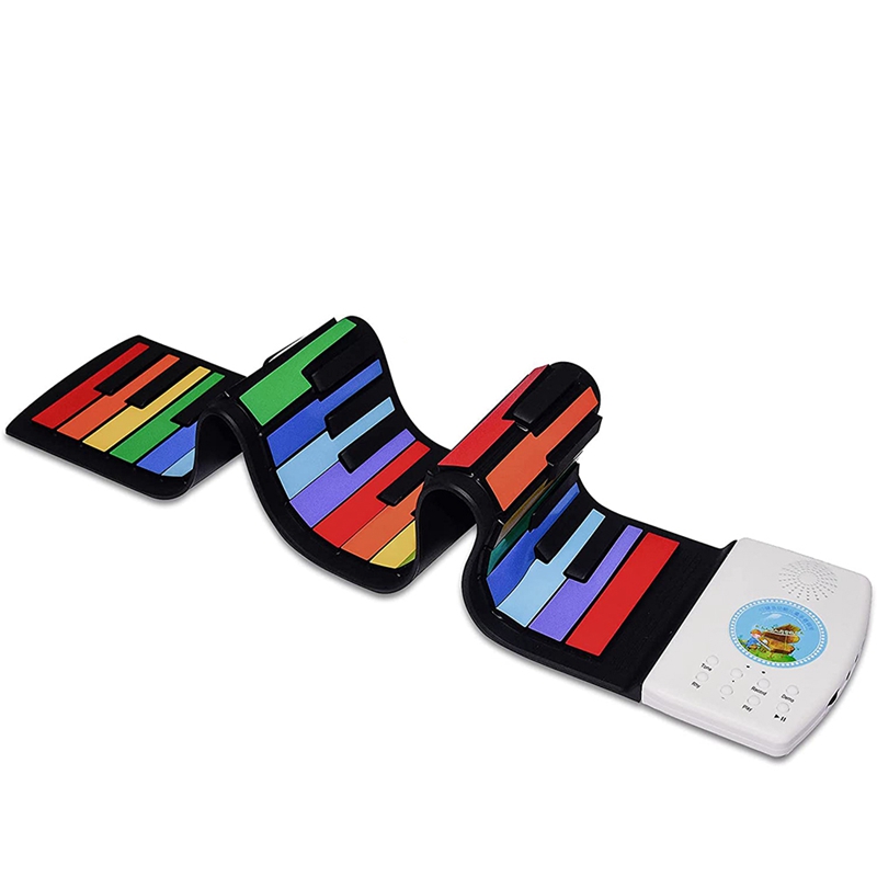 Teclado Enrollable FunKey RP-37 Para Niños – 37 Teclas De Silicona, 8 Sonidos, Grabación Y Aprendizaje, Incluye Cable USB