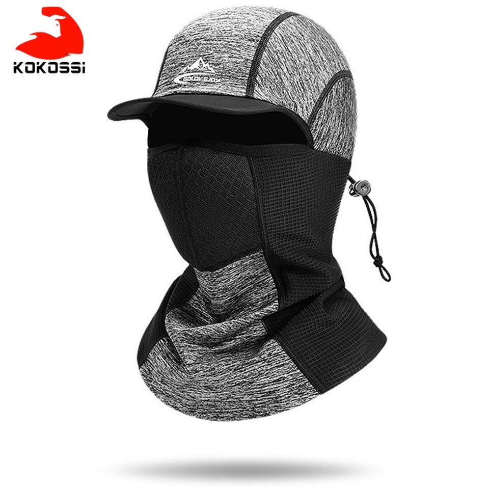KoKossi Winter warm Selbst-heizung Kappe Radfahren Sport Volle Gesicht Maske Schal draussen Winddicht Headwear Sturmhaube Skifahren Angeln Hütte: Hanf Asche