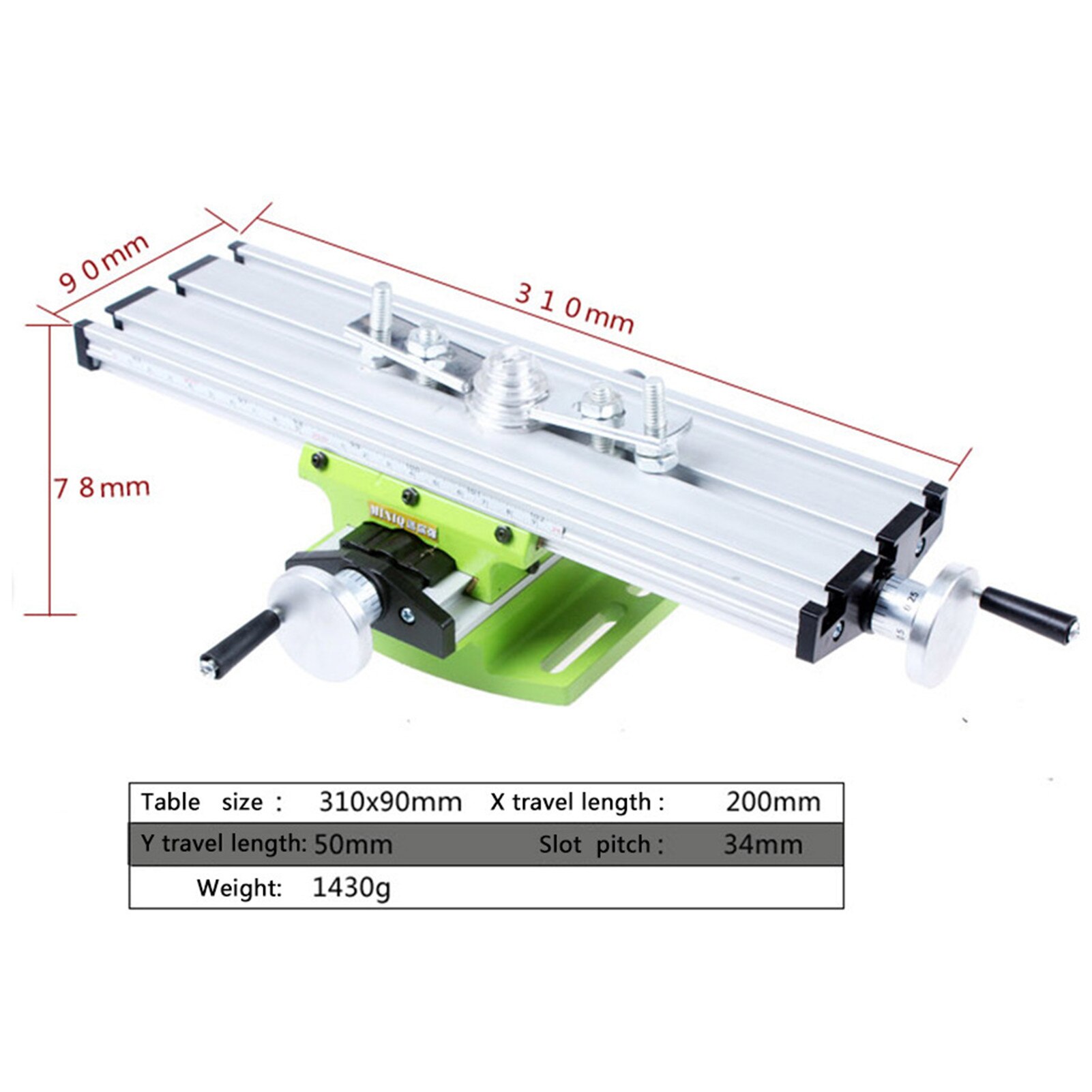Miniature Precision Multifunction T-slot Milling Machine Bench Drill Vise Fixture Worktable X Y-Axis Adjustment Coordinate Table