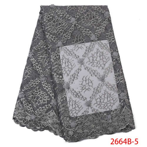 Afrikansk blonde stof 3d blomster blonde stof smuk applikation broderi med sten til kjoler  ks2664b-1: 2664b-5