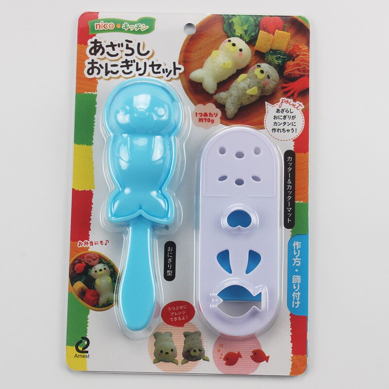 1 uppsättning söt leende katt sushi ris mögel dekor skärare smörgås japansk risboll julgran halloween pumpa formar diy verktyg: Täta