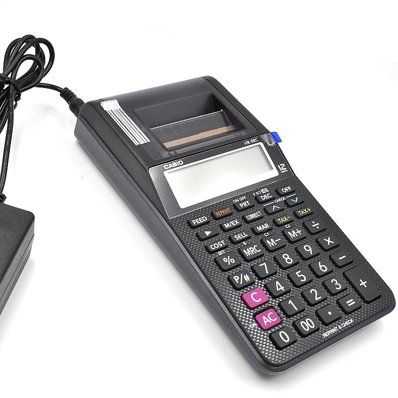 Printing Calculator Hr-8rc Battery And Dc Dual-purpose Desktop Leather Dual Power 12-digit Arithmetic Scientific Calculator