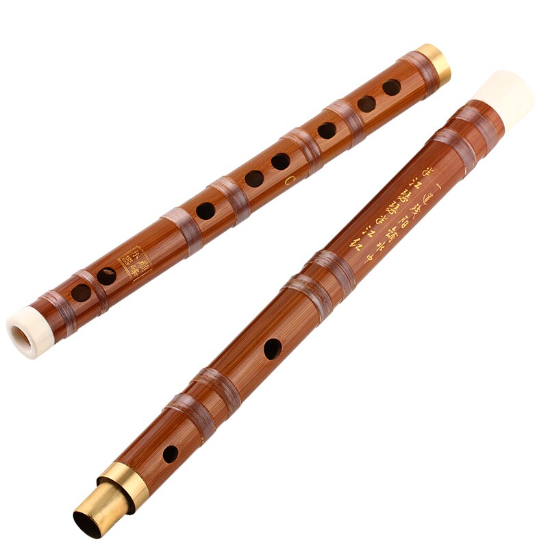 Pluggable Bamboo Flute Dizi Kit Traditional Handmade Chinese Musical Instrument in C Key