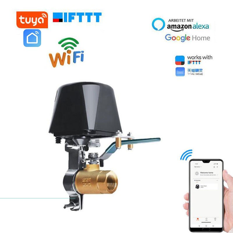 Gás/torneira de água inteligente wifi controle remoto interruptor de tempo de controle de voz para alexa google assistente ifttt controle de desligamento wi-fi