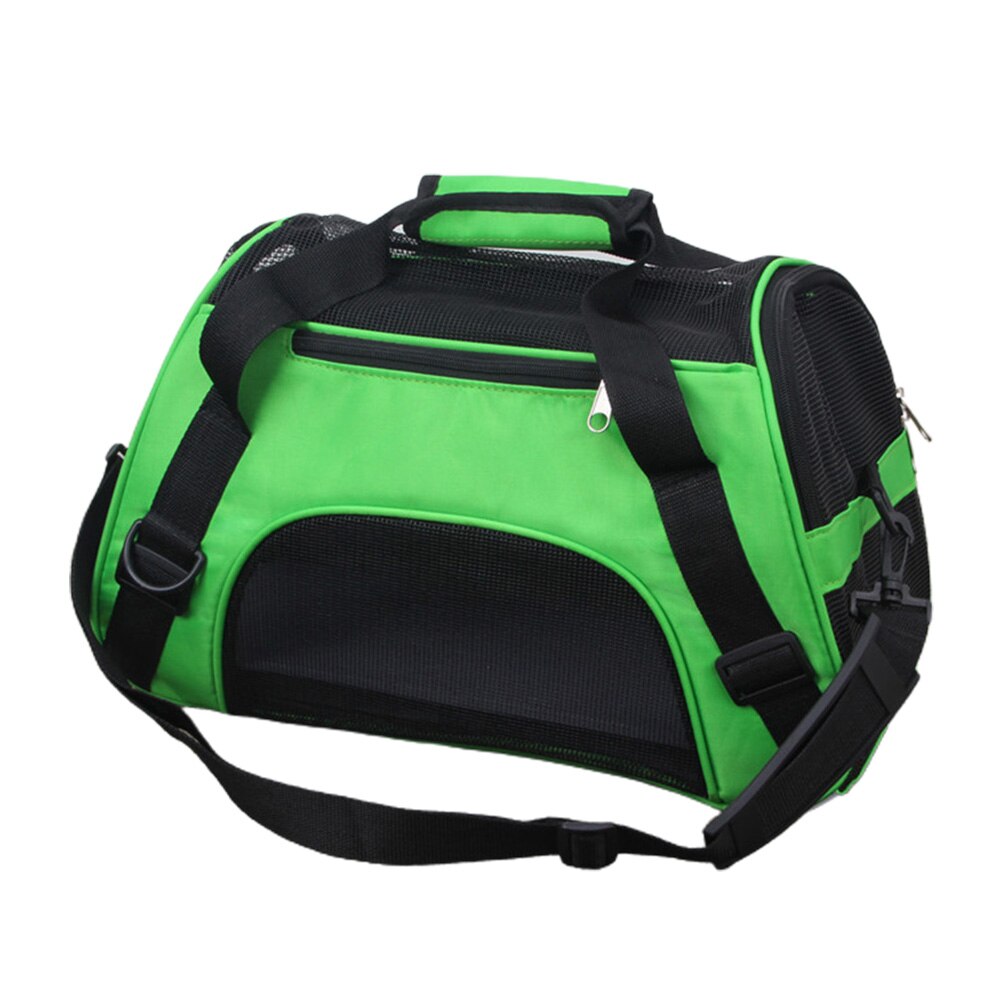 Portable Dog Cat Carrier Bag Pet Puppy Travel Bags Breathable Mesh Small Dog Cat Dogs Cage Crossbody Tote Bag Pets Handbag: L Green