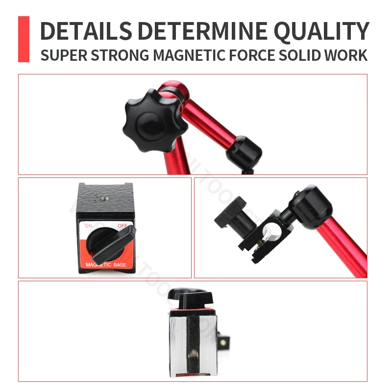 Digital Dial Indicator Magnetic Stand Base Dial Test Indicator Holder Bore Gauge Measurement Micrometer Measuring Probes Tools