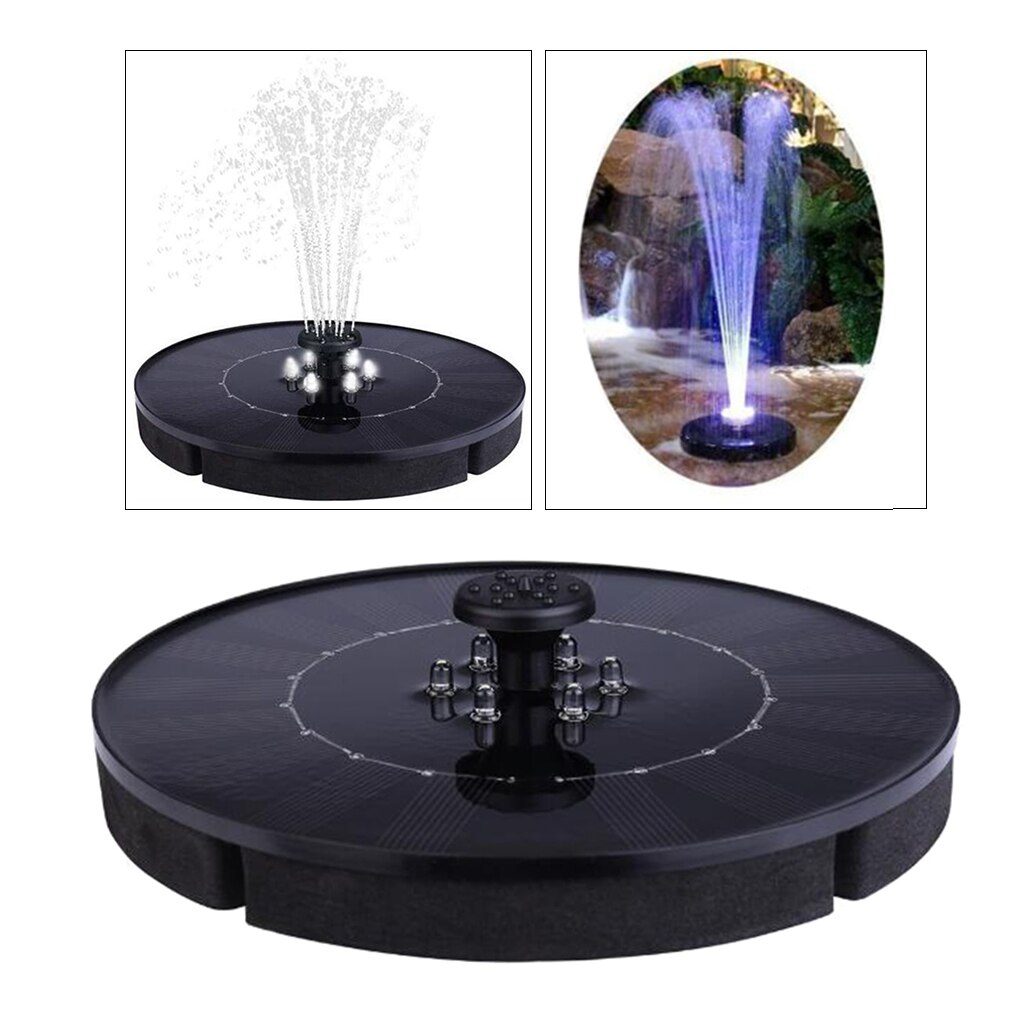 LED Solar Power Water Fountain Pump Garden Fountain Pump Bird Bath Floating