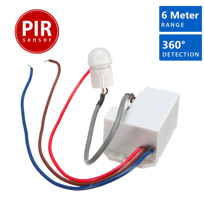 360 Degree Recessed PIR Sensor Detector Light Switch Ceiling Occupancy Motion Light Switch 220-240V/AC 800W