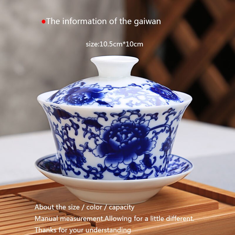 Jingdezhen Gaiwan Porzellan Keramik Tee Schüssel Untertasse Abdeckung einstellen 240ml Meister Pu'er Tasse Teegeschirr Getränk Tee Terrine Container