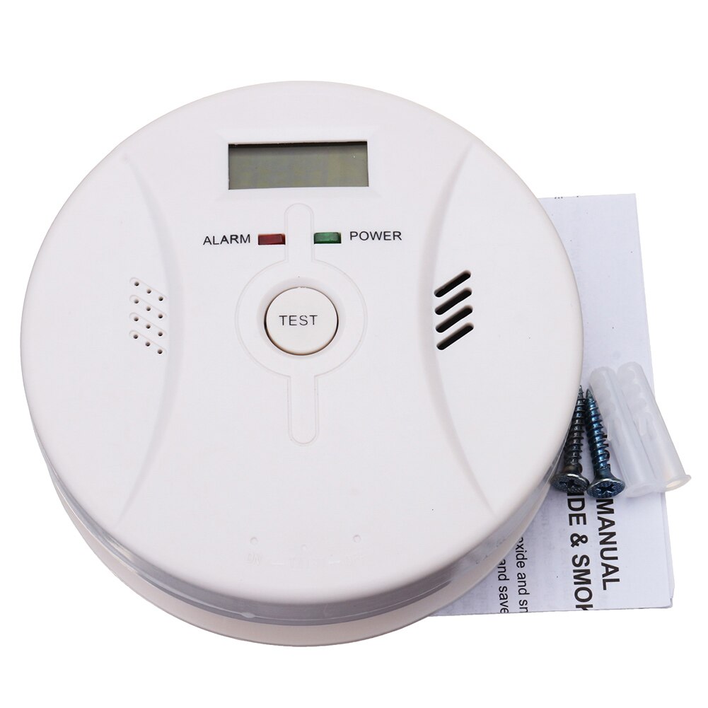 2 In 1 Combinatie Koolmonoxide + Rookmelder Batterij Bedienen Co & Roken Detector ND998