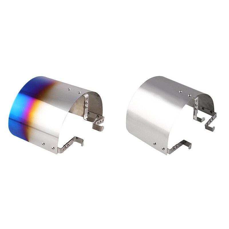 Universale 2.5-5 "Cono in Acciaio Inox Titanio Argento colorato in fibra di carbonio di Calore scudo Coperchio del Filtro di Aspirazione dell'aria