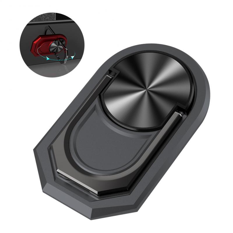 Thin Metal Mobile Phone Ring Socket Holder Universal Telephone Magnetic Car Bracket Stand Luxury Accessories Finger Ring Mounts: grey