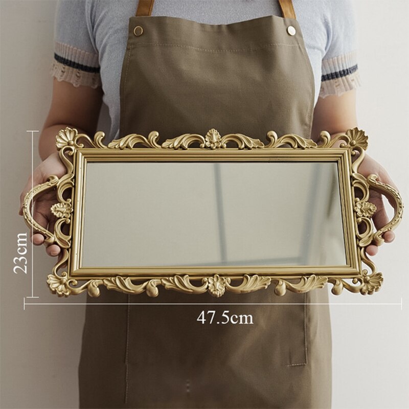 Bandeja de cristal decorativa Vintage, plato de almacenamiento para exhibición de Joyas y frutas, adornos de escritorio, adecuado para almacenamiento, novedad de 2022, # A: C