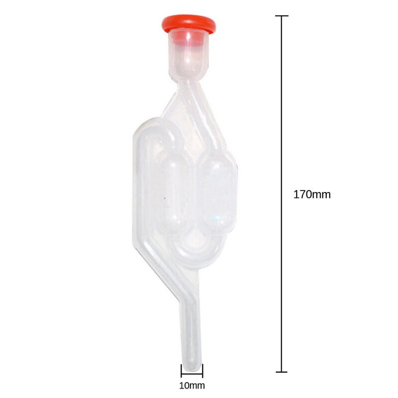 One-way Wine AirLock Beer Brewing Fermentation Check Valve Plastic Air Lock Water Seal Home Winemaking Exhaust Valve Fermenter: Default Title