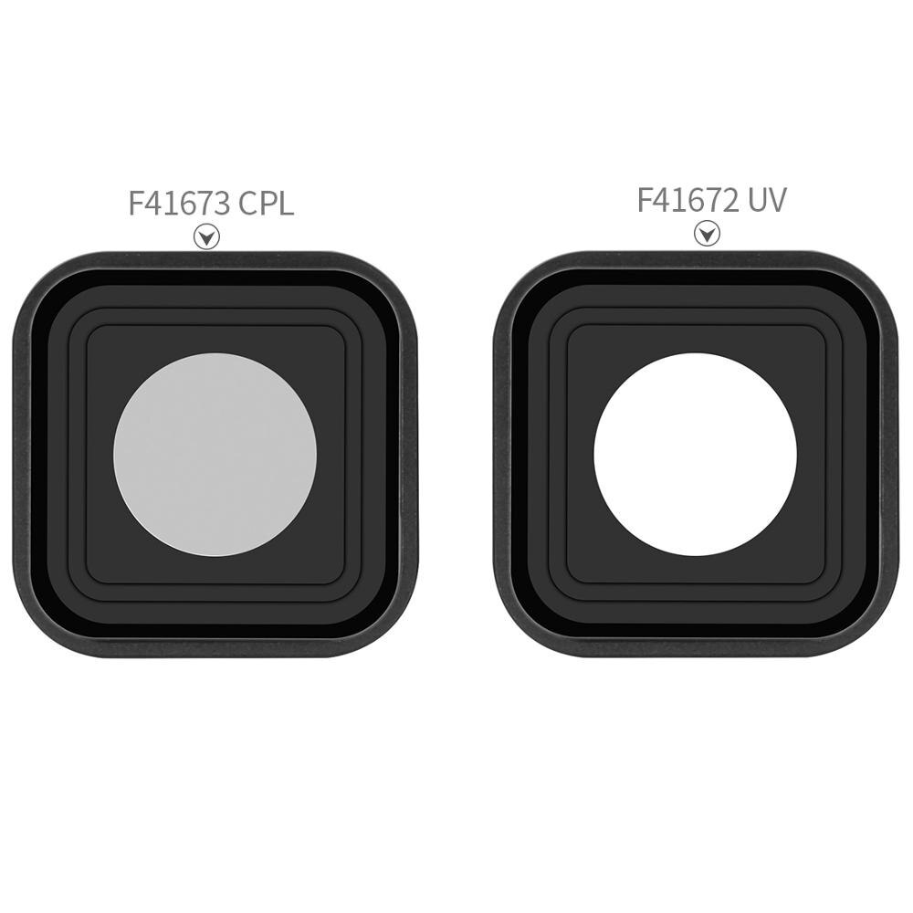 Kamera Filter Set UV CPL ND8 ND16 ND32 Objektiv Filter mit Silikon Fall Abdeckung Für Gopro Hero 9 Schwarz Action kamera Zubehör: UV CPL Set