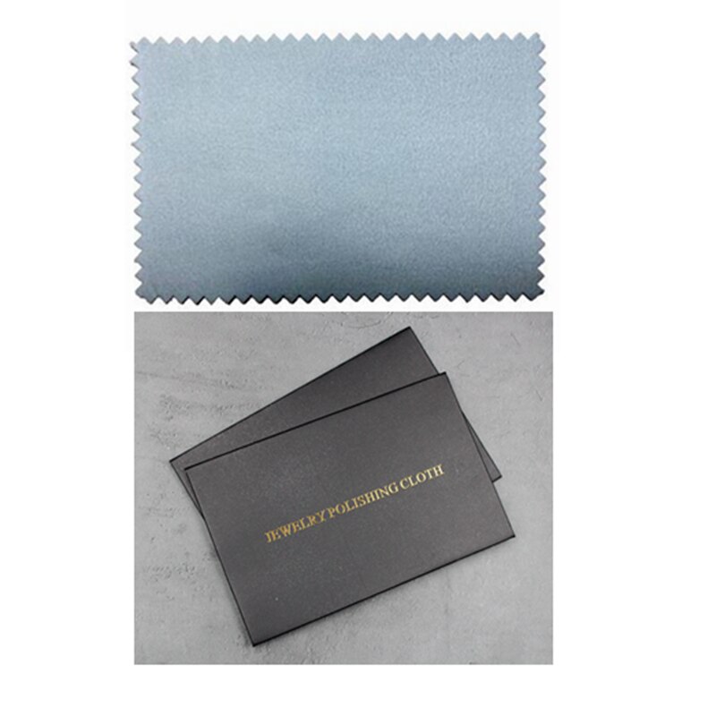 100 stk 10 x 6.5cm individuel sort pakke sølv pudseklud anti anløbning smykker værktøj sterling sølv polering rengøring: Himmelblå