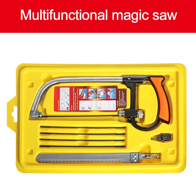 Saw Multi Purpose Hand Saw DIY Steel Metal Wood Glass Saw Kit 6 Blades Woodworking Metalworking Model Hobby Tool: Default Title