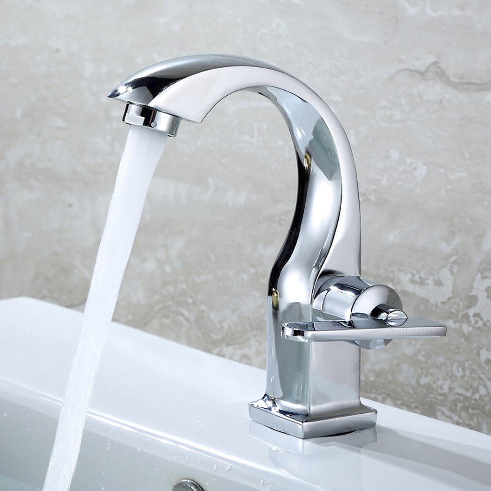Zinc Alloy Face Basin Single Hole Faucet Faucet Brush Nickel Sink Mixer Tap Vanity Water Bathroom Faucets