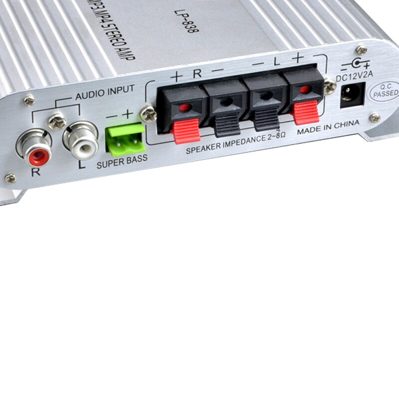 1pc Car Mini Stereo Amplifier 12V 200W MP3 Radio Booster For Home Audio Player Aluminum Bass Speaker For Auto Amplifier Booster