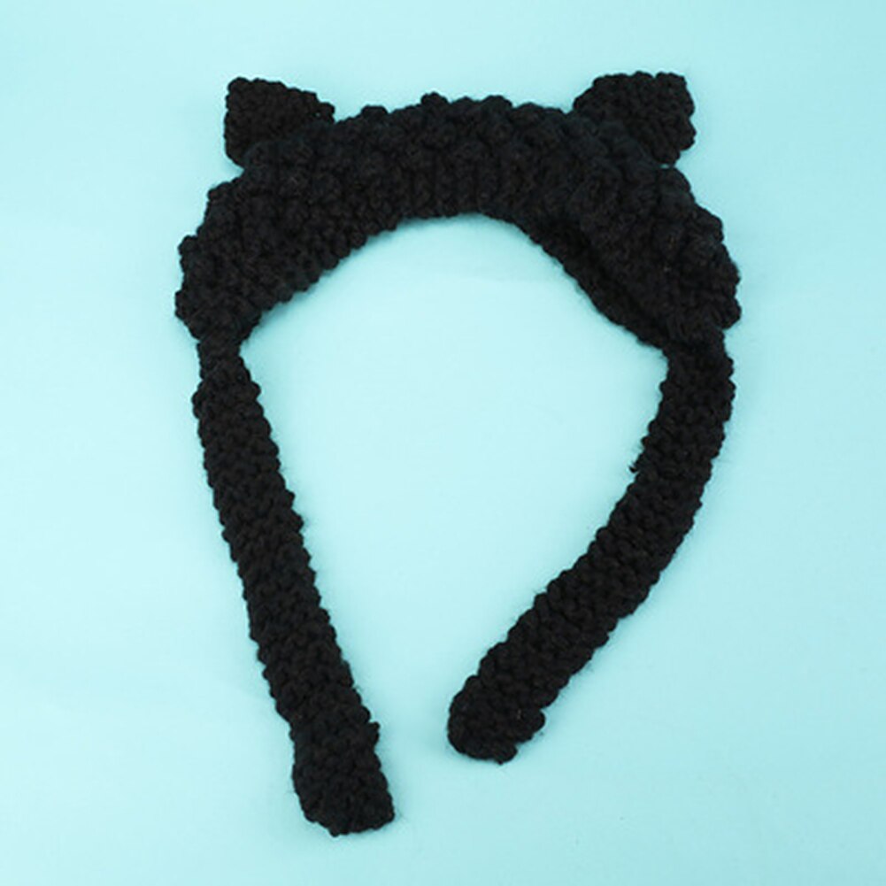 Kvinde vinter uld øreværn strikket sød hue huer kalot vinter varm foret bløde behagelige hatte