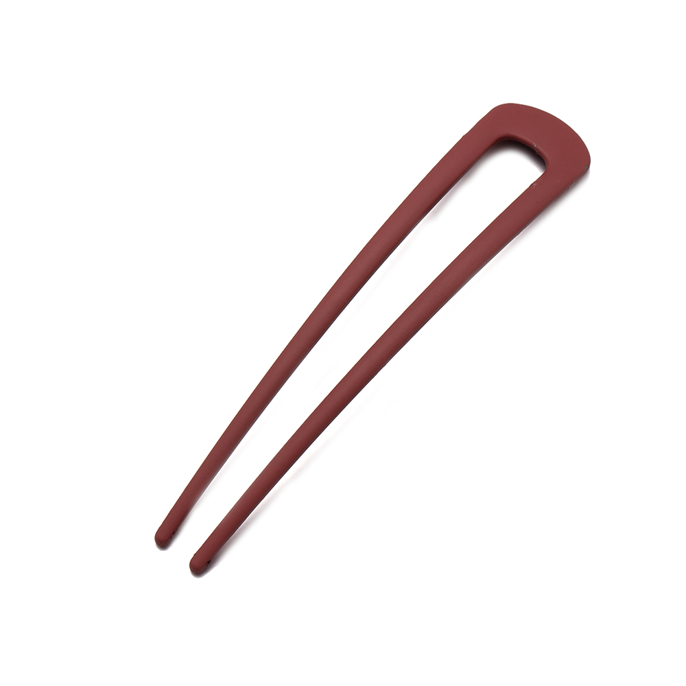 1Pcs 10cm Metal U Shaped Hairpin Hair Stick Pins For Women Girls Hairstyles Holder Simple Jewellery Accessories Supplies Crafts: Platinum Plated