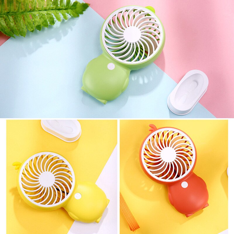 Handheld Mini Ventilator Cartoon Leuke Fan Draagbare Lichtgewicht Usb Ventilator Voor Studenten Kids Lad