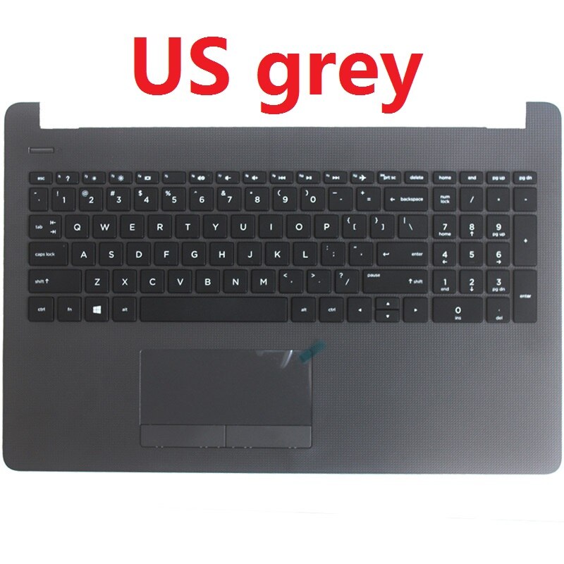 US/UK/SP/Spanish Laptop Keyboard for HP 15-BS 15-BR 15-BW 15Z-BW 250 G6 255 G6 TPN-C130 Palmrest Upper Cover no touchpad