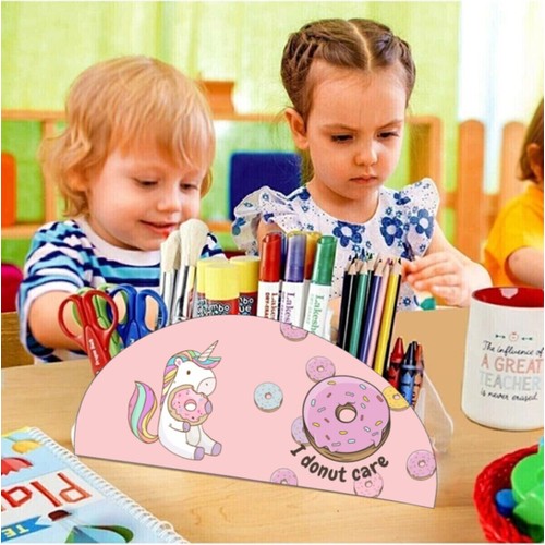 Notpa Hout Eenhoorn Desktop Pen Houder Pen Case Organizer Voor Kinderen Regenboog Hout