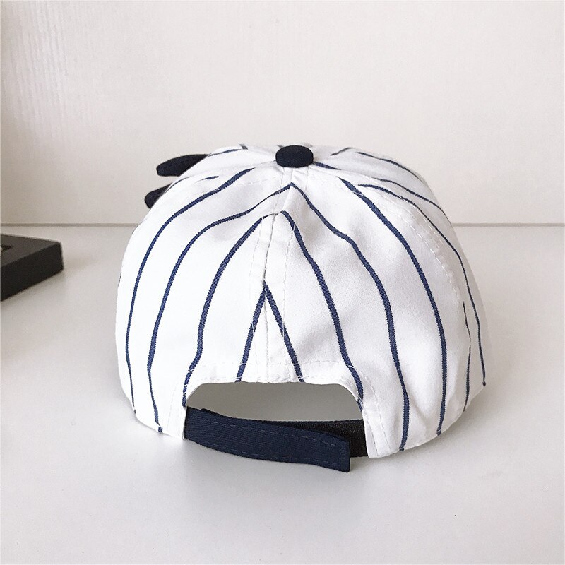 Primavera Verano gorro niño algodón carta a rayas bebé gorra de béisbol ajustable Niño sombrero bebé niño infantil playa tapa 1-2Y