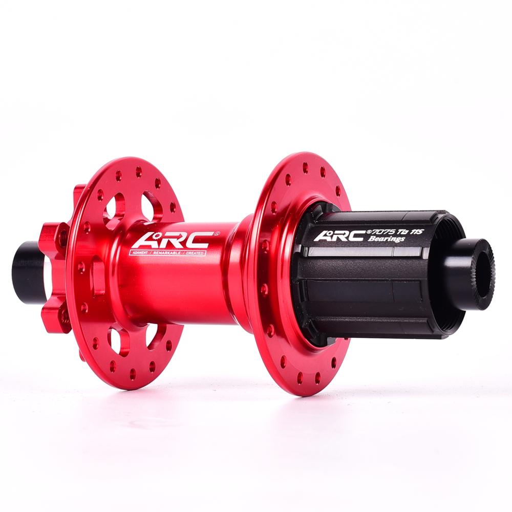 ARC Mountain Bike Hubs Disc Card Brake NBK bearing MTB bicycle hubs 8 9 10 11 Speed 135*10MM 142*12MM 15MM PK 041SB 32 Holes: Rear Red 142x12mm
