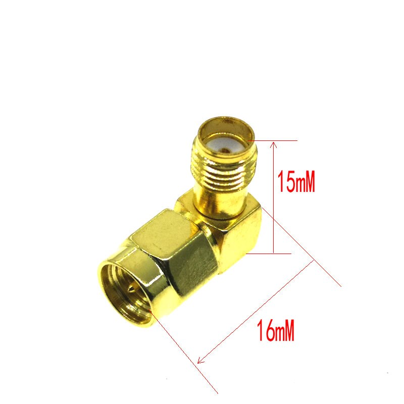 1 st sma till sma kontakt 90 graders vinkel sma hane till hona adapter skruva nålen till sma hane till hona
