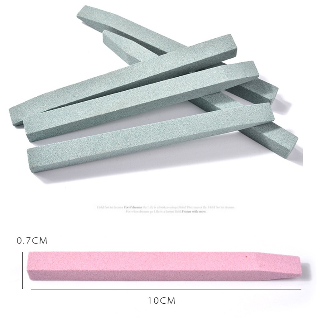 Juego de 2 unids/set de limas de cuarzo para uñas, palo para quitar cutículas, piedra de pulido, exfoliante, herramienta para el cuidado de la manicura