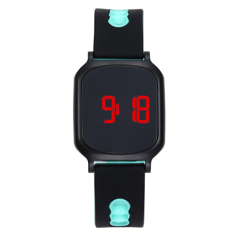 Armbåndsur børn ure børn til piger drenge sport elektronisk armbåndsur ledet digital børneur studerende se: Grøn