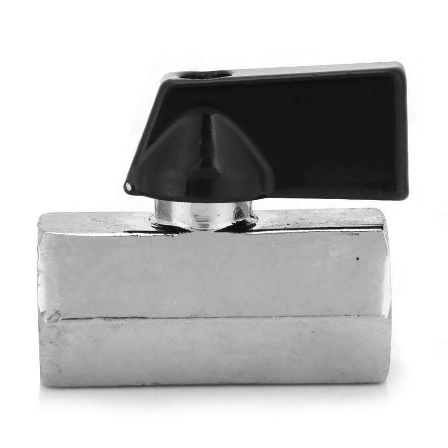 1Pcs G1/4 Ball Valve Mini Brass Plated Chromium Female Thread Ball Valve with Straight Handle