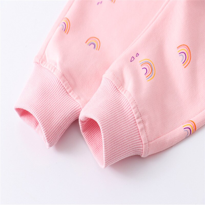 Kids Trousers Pants with Rainbow Print for Baby Girls Girls Sweatpants Spring Children Sweatpants for Girls Clothes