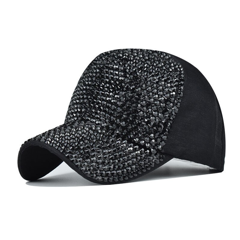 Gorra de béisbol con diamantes para mujer, gorro de béisbol con diamantes a la para actividades al aire libre, para el Sol, para viajes, senderismo, juvenil,