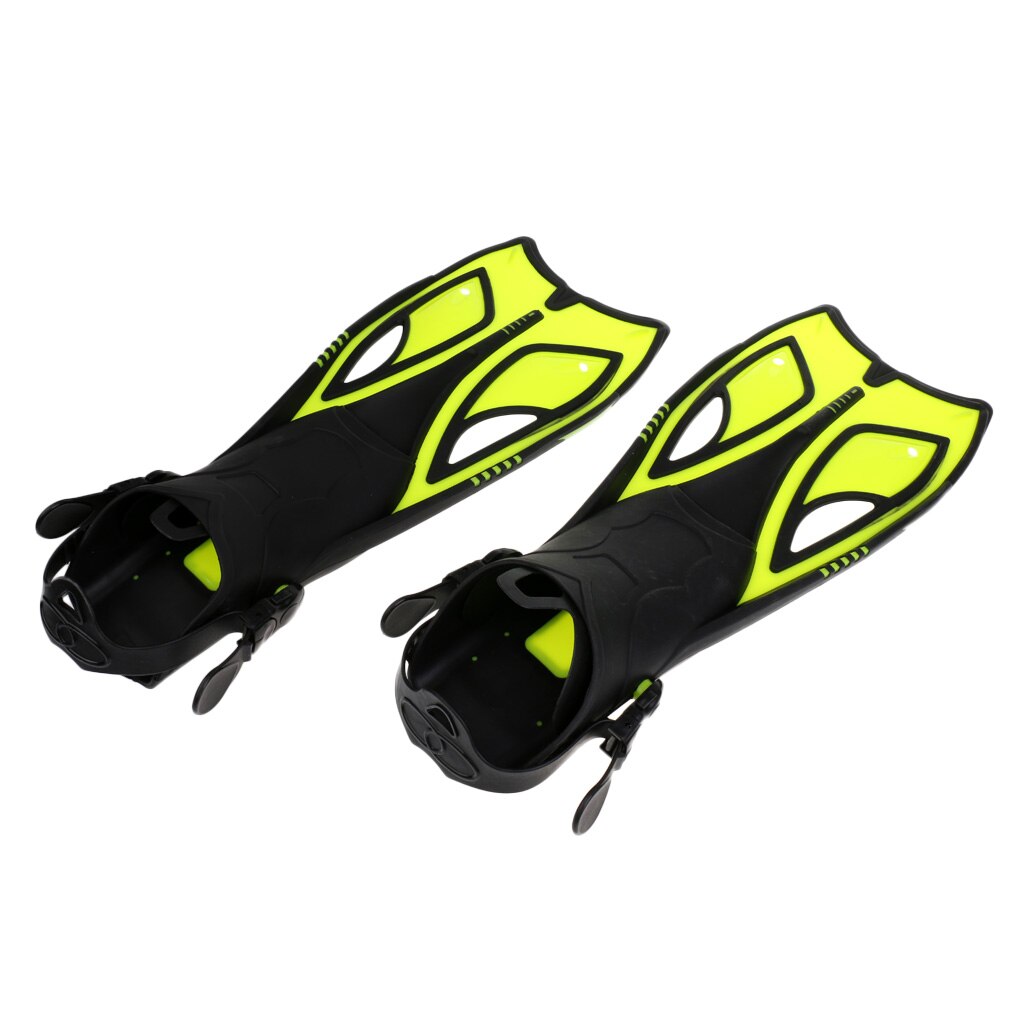 Volwassen Duiken Snorkel Vinnen Water Sport Training Verstelbare Voor Zwemmen Snorkelen Gear Us 3-13: Yellow L