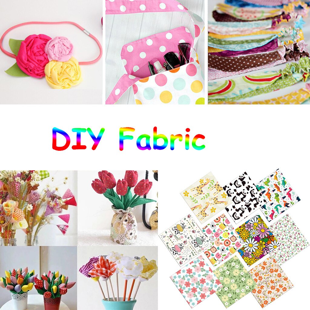 25X25 10 Stuks Gedrukt Katoen Stof Doek Naaien Quilten Stoffen Voor Patchwork Handwerken Diy Pop Handgemaakte Accessoires Z0519