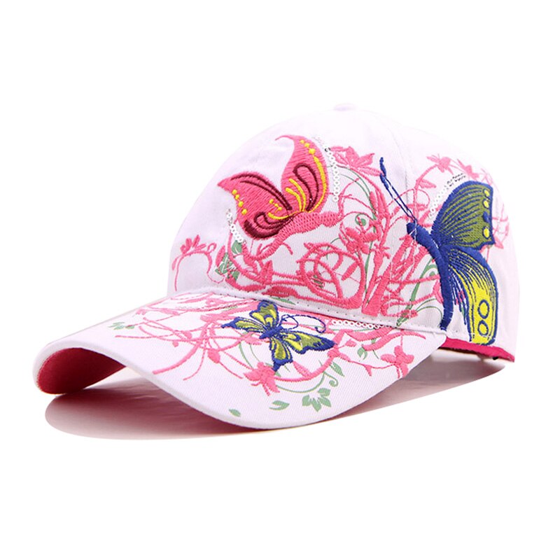 Youbome baseball keps hattar för kvinnor snapback fjärilar blommor kvinnlig bomull broderi ben gorras pappa hatt kepsar