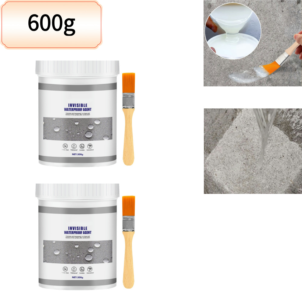 30-1200g Waterproof Coating Sealant Agent Transparent Invisible Paste Glue With Brush Adhesive Repair Roof Waterproof Sealant: army green