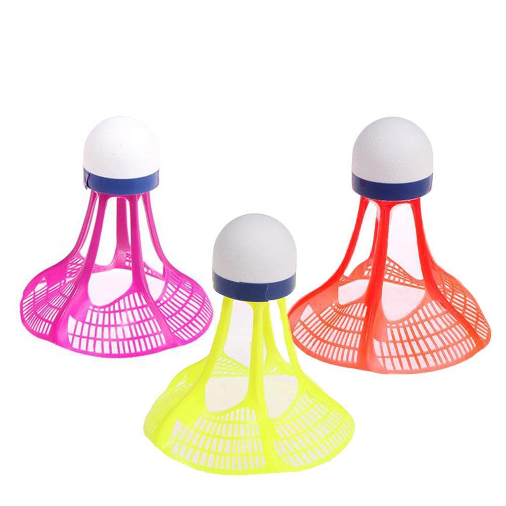 Original AirShuttle Outdoor Badminton AirShuttle Shuttlecock Nylon Resistance Stable Ball 3pcs/Pack Plastic Ball S1K2: Multi color