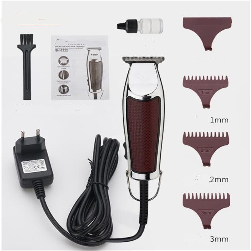 Cortador de pelo eléctrico con hoja en T, corte de pelo Smartline, máquina de corte de pelo de precisión de 0,2mm, máquina de corte de pelo de peluquero, corte de pelo con enchufe en línea, afeitadora: Enchufe europeo
