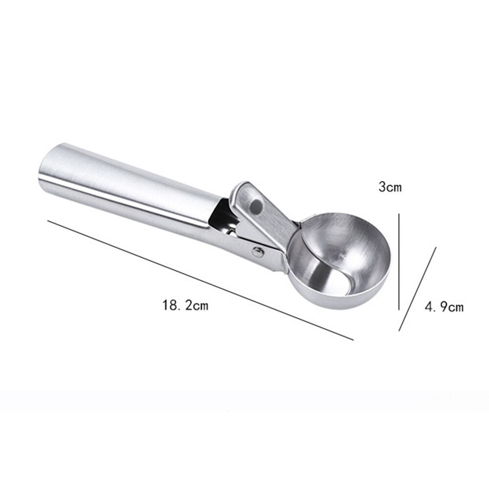 Cucchiaio per escavatore in acciaio inossidabile cucchiaio antiaderente per frutta purè di patate Yogurt cucchiaio da tavola congelato accessori da cucina1pc
