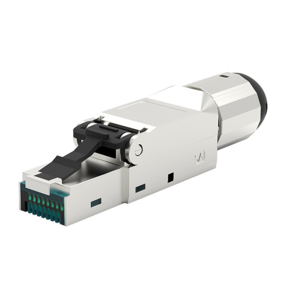 RJ45 Cat7 Cat6A Cat6 Termination Ethernet Plug Tool-Free Shielded Connector Modular Adapter RJ 45 Socket Terminal 22/23AWG Line: Cat.6A
