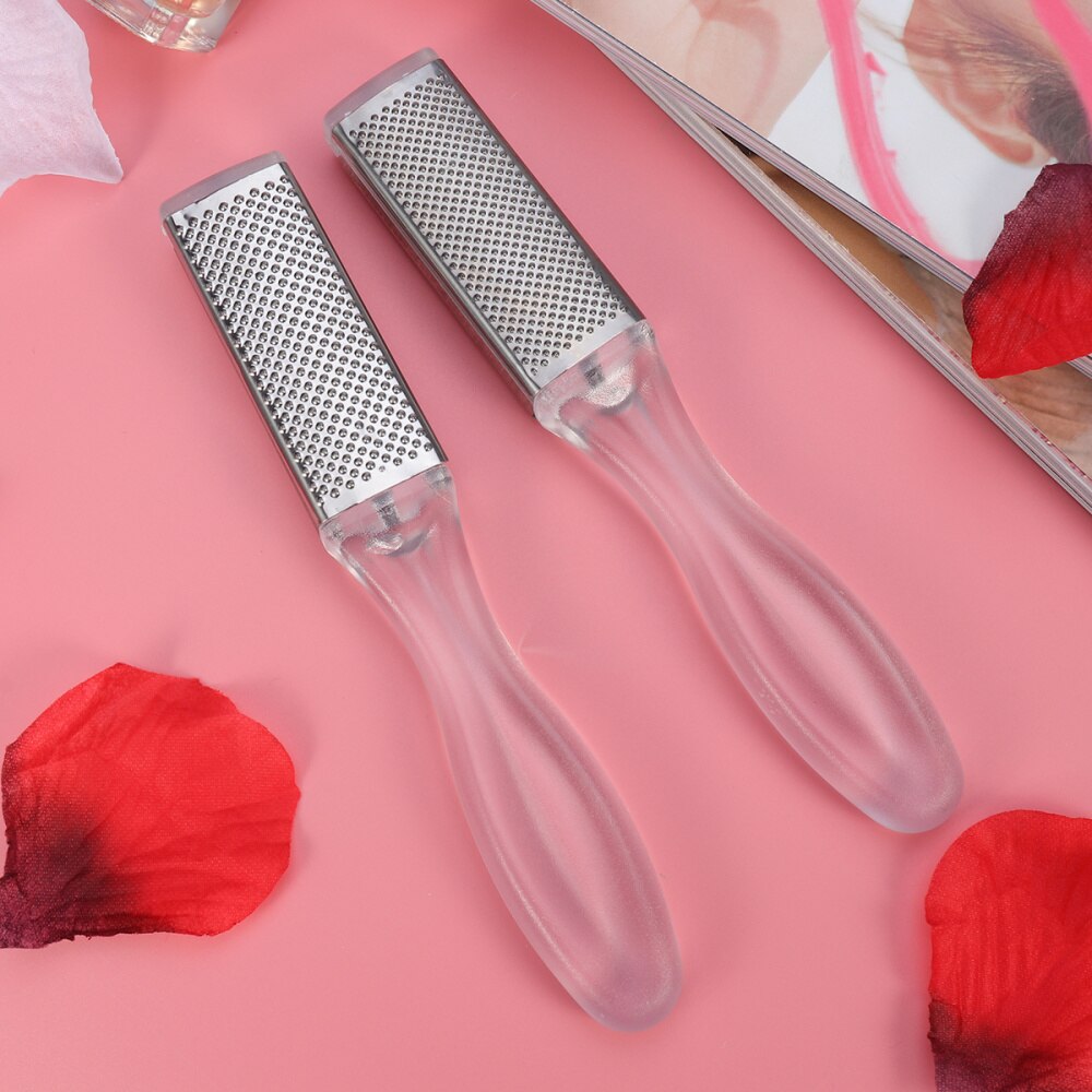 2pcs Stainless Steel Foot Pedicure Rasp File Callus Remover