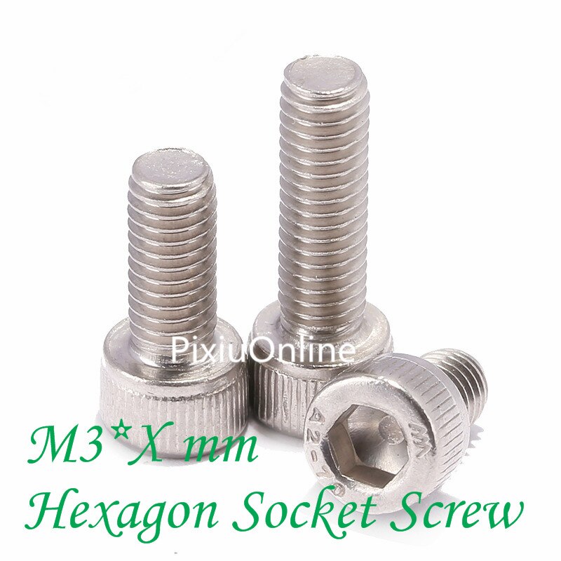 YT818 304 Stainless Steel Shcs Bolt/Cup Bolt Hexagon Socket Screw M3 * Xmm Hexagon Socket Csk Screw