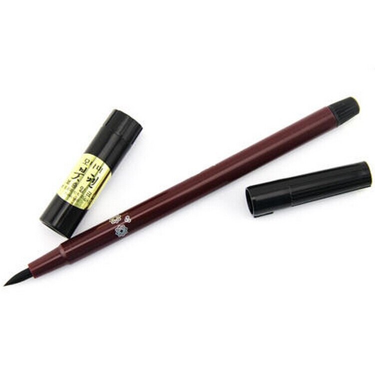 Korea Monami refillable medium regular script calligraphy pen with a bottle of ink elastic calligraphy brush