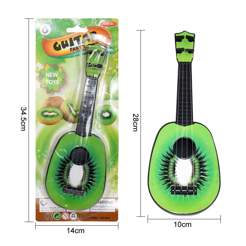 Funny Ukulele Musical Instrument Kids Guitar Montessori Toys for Children School Play Game Education Christmas Birthday: 28cm Kiwi